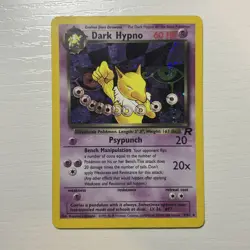 Pokemon TCG Dark Hypno Holo Card 9/82 English 2000 Base Set Vintage - Image 1