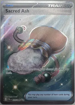 Sacred Ash 115/088 Ultra Rare Full Art Holo NM Pokemon Card Perfect Order - Image 1