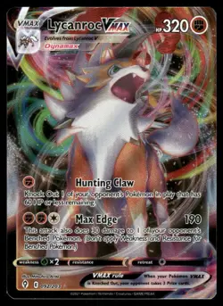 Pokemon Cards Lycanroc VMAX 092/203 Evolving Skies Holo Rare VMAX NM - Image 1