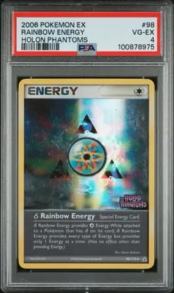 Delta Rainbow Energy #98 Reverse Holo Holon Phantoms POkemon Card PSA 4 - Image 1