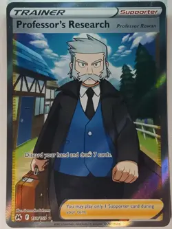 Professor's Research 150/159 Ultra Rare Crown Zenith Pokemon Lightly Played - Image 1