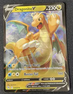 Dragonite V Pokemon GO 049/078 Holo Ultra Rare Pokemon TCG - Image 1