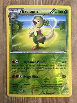 Pokemon TCG Breloom Primal Clash 16/160 Reverse Holo Rare NM - Image 1