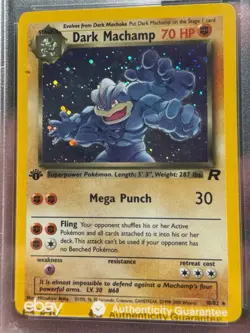 Pokemon Team Rocket Dark Machamp Holo Rare 1st Ed 10/82 PSA 9 2000 - Image 3