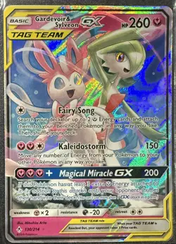 Gardevoir & Sylveon GX Tag Team 130/214 2019 Pokemon Unbroken Bonds Rare Holo NM - Image 1