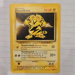 Pokemon Electabuzz Base Set 20/102 Basic 70 HP Uncommon Regular Wotc English - Image 1