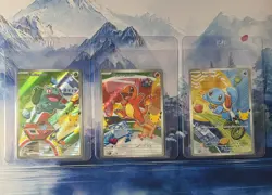 Pokemon First Partner Illustration Kanto Squirtle Bulbasaur Charmander 37 38 39 - Image 1