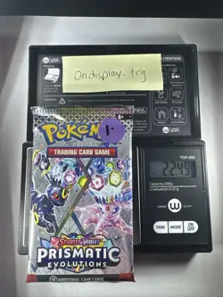 22.49g Prismatic Evolutions Pokemon Booster Pack New Sealed - Image 1