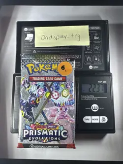 22.37g Prismatic Evolutions Pokemon Booster Pack New Sealed - Image 1
