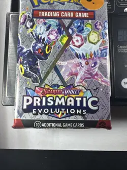 22.37g Prismatic Evolutions Pokemon Booster Pack New Sealed - Image 2