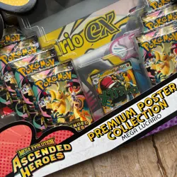 Pokemon Ascended Heroes Premium Poster Collection Mega Lucario | New & Sealed - Image 4