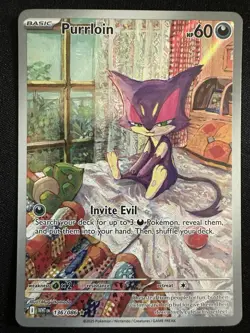 Purrloin 136/086 Illustration Rare - Pokemon TCG - Scarlet & Violet White Flare - Image 1