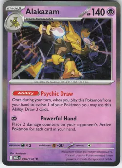 Alakazam 056/132 Rare Mega Evolution Pokemon Near Mint - Image 1