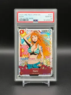 One Piece Nami Op06-007 Treasure Rare Wings Of The Captain PSA 10 GEM MINT - Image 1