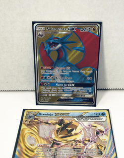 Pokemon Salamence GX SM139 Full Art Holo Black Star Promo + Greninja Break Card - Image 1