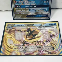 Pokemon Salamence GX SM139 Full Art Holo Black Star Promo + Greninja Break Card - Image 2