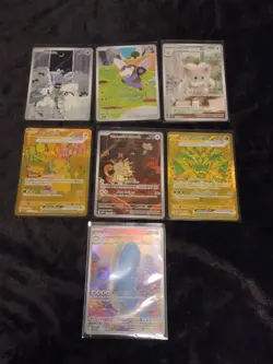 Pokemon Card Lot Of 7 Sirs Hyper Rare Prismatic Evolutions Destined Rivals - Image 1
