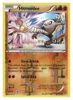 Hitmonlee 47/111 Uncommon Furious Fists Pokemon Reverse Holo Lightly Played - Image 1