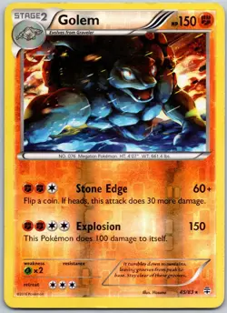 Golem 45/83 Reverse Holo Rare Generations LP - Image 1