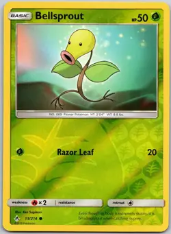 Bellsprout 13/214 Reverse Holo Common Unbroken Bonds NM - Image 1