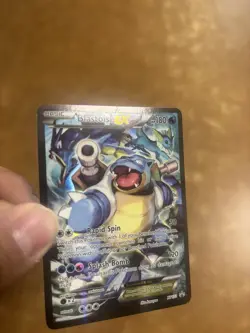 Pokemon TCG Blastoise EX XY122 Full Art Holo Black Star - Image 1
