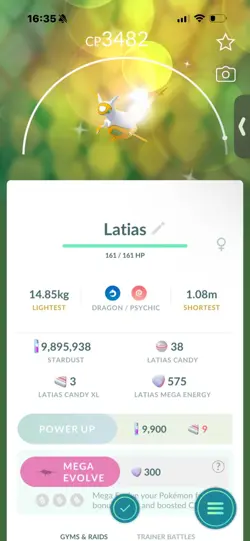 Pokemon Go Legendary Shiny Latias ( High CP )( Purified ) - Image 1