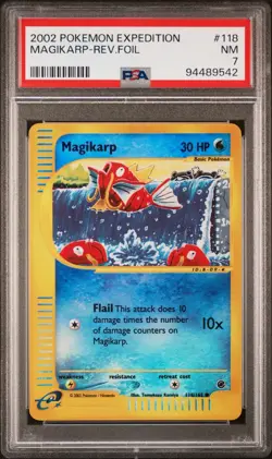 2002 Pokemon Magikarp 118/165 Expedition Base Set Reverse Holo - PSA 7 - Image 2
