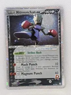 Rocket's Hitmonchan ex 98/109 Team Rocket Returns Holo Rare Pokemon TCG Nintendo - Image 1