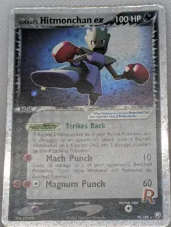 Rocket's Hitmonchan ex 98/109 Team Rocket Returns Holo Rare Pokemon TCG Nintendo - Image 3
