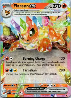Pokemon Flareon ex 014/131 Double Rare NM - Image 1