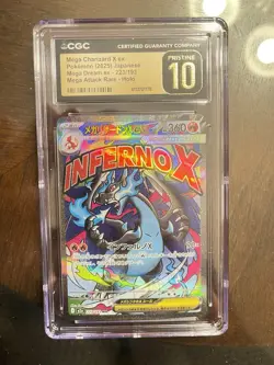 CGC Pristine 10 Mega Charizard X ex 223/193 Mega Dream ex Japanese Pokemon - Image 1