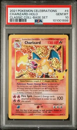 Charizard PSA 10 - 4/102 - 25th Anniversary Classic Col - Celebrations - Pokemon - Image 1