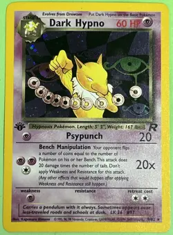 Pokemon Team Rocket 1st Edition Dark Hypno Holo 9/82 NEAR MINT NO PLAY - Image 1