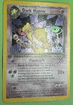 Pokemon Team Rocket 1st Edition Dark Hypno Holo 9/82 NEAR MINT NO PLAY - Image 2