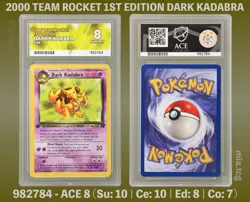 Pokemon ACE 8 Team Rocket 1st Edition Dark Kadabra Graded Card - Image 1