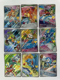 Pokemon 30th First Partner Illustration Collection Complete Promo Cards Set of 9 - Image 2