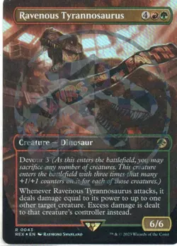 MTG: Jurassic World Collection: (Emblem) Ravenous Tyrannosaurus: LP Condition - Image 1