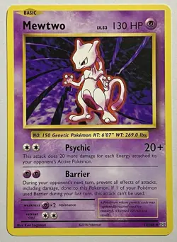 Mewtwo 51/108 (MP) Rare XY Series: Evolutions 2016 Pokemon Card TCG - Image 1