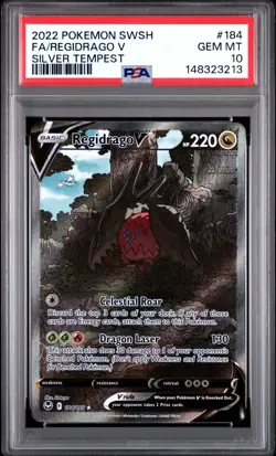 PSA 10 REGIDRAGO V 184/195 FULL ART SILVER TEMPEST POKEMON 😍 - Image 1