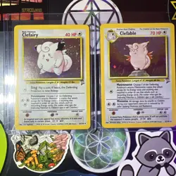 Pokemon TCG Base Set 2 Clefairy 6/130 And Clefable 5/130 - Image 1