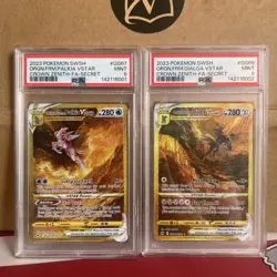 Pokemon TCG Origin Forme Palkia VSTAR GG67 and Dialga GG68 Sequential PSA 9 Set - Image 1