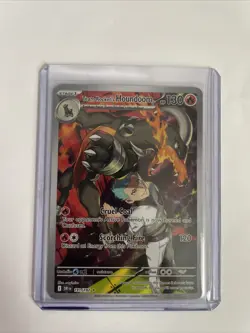 Pokemon Destined Rivals Team Rockets Houndoom Illustration Rare 191/182 - Image 1
