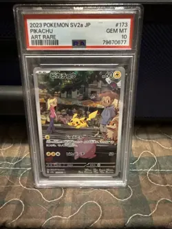 2023 Pokemon SV2a Pikachu Art Rare JP Edition, 173/165 PSA 10 - Image 1