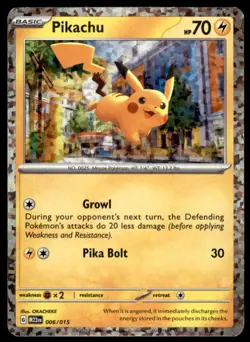 Pikachu 006/015 holo Promo McDonald's Collection 2023 Pokemon Holo LP - Image 1