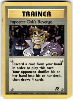 Imposter Oak's Revenge 76/82 Uncommon Team Rocket Pokemon Unlimited HP - Image 1