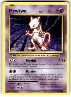 Mewtwo 51/108 Rare Evolutions Pokemon Near Mint Non-Holo - Image 1