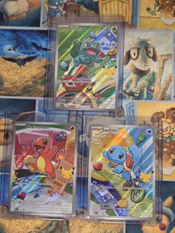 Pokemon First Partner Illustration Collection Series 1 Gen 1 Kanto Starters 30th - Image 1