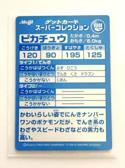 Pikachu Pokemon Meiji Get Card Very Rare Nintendo Japanese - Image 3