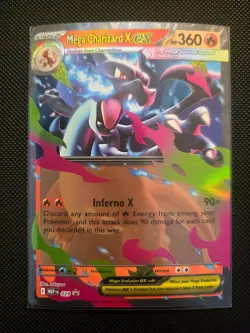 Mega Charizard X ex 029 Me: Mega Evolution Promo Holo Pokemon Near Mint - Image 1