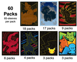 Lot of 60 Packs Pokemon TCG ETB Sleeve Sleeves New Unused Crown Shining Champion - Image 1